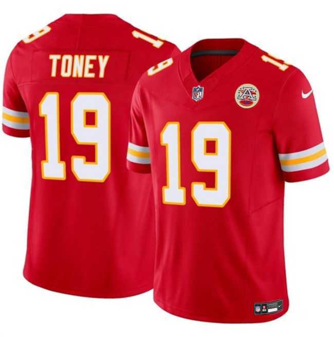 Men & Women & Youth Kansas City Chiefs #19 Kadarius Toney Red 2023 F.U.S.E. Vapor Untouchable Limited Football Stitched Jersey